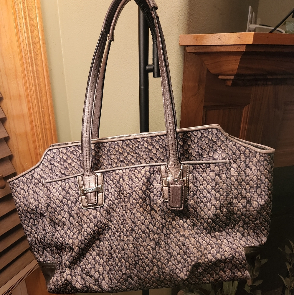Coach Taylor snakeskin purse
